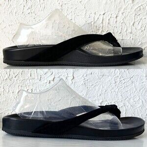Donald J Pliner Celea Black Suede Leather Thong Sandal - Women's Size 8.5